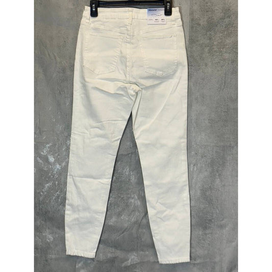 ABOUND Women's White High-Rise Skinny Denim Jeans SZ 28