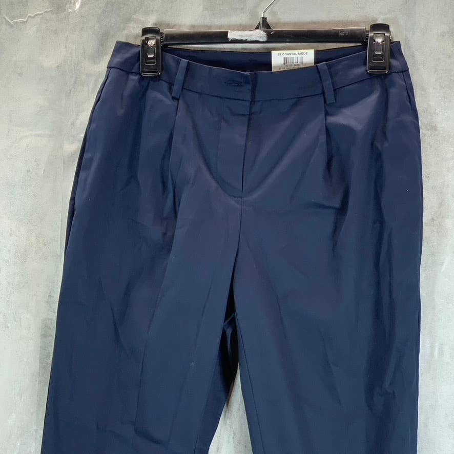 ALFANI Women's Petite Modern Navy Tapered Trouser Pants SZ 4P