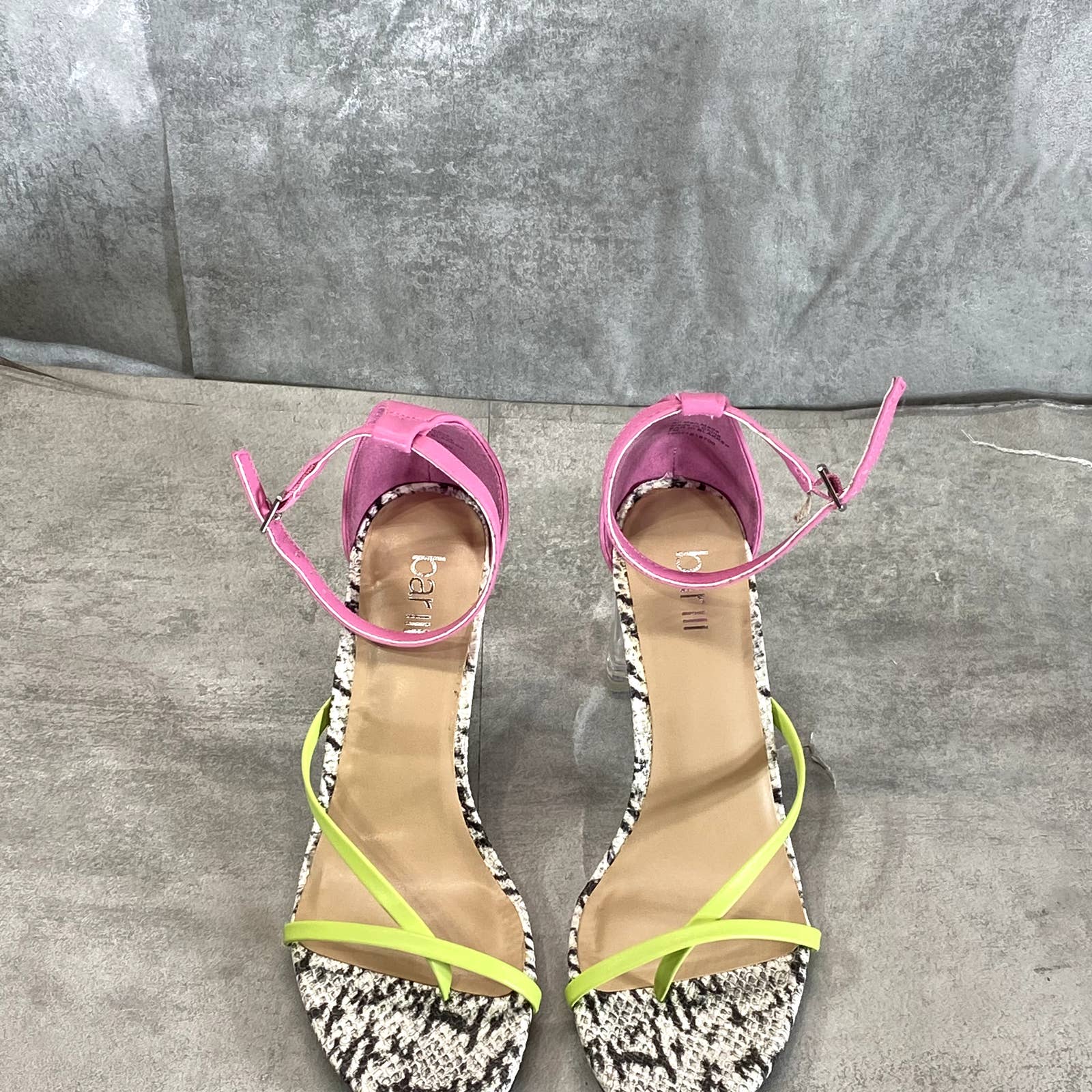 BAR III Women's Multi Smooth Blakke Square-Toe Ankle-Strap Block-Heel Sandal SZ7