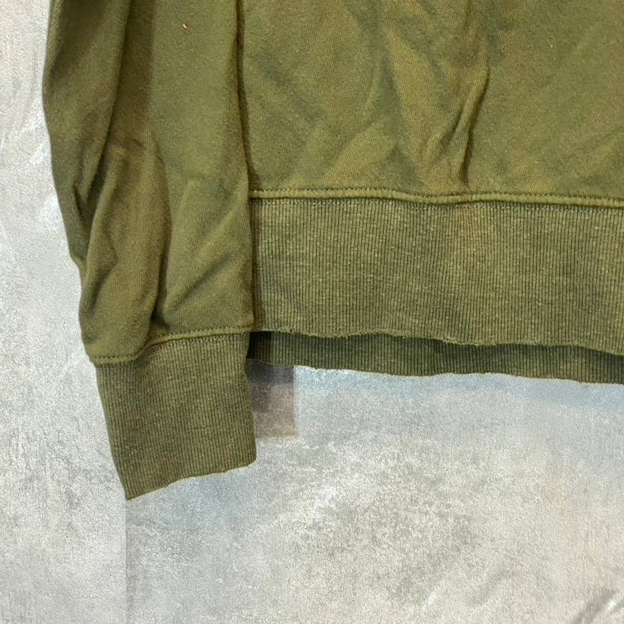 EVERLEIGH Women's Olive Distressed Pullover Hooded Sweater SZ XS