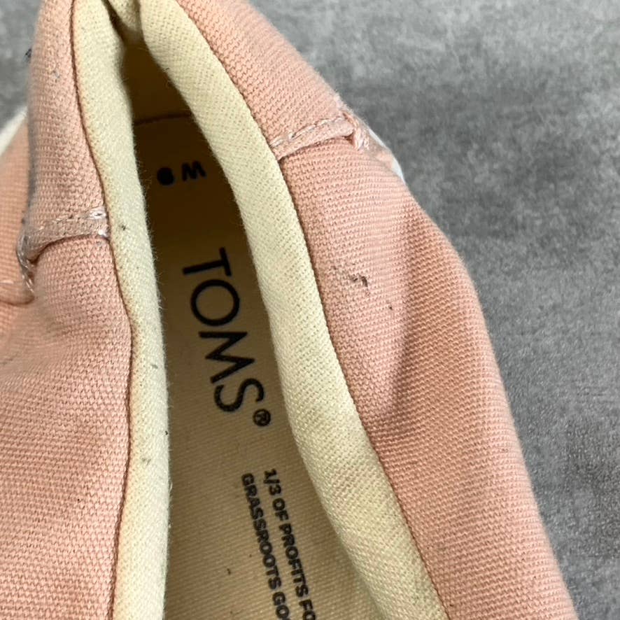 TOMS Women's Salmon Luca Canvas Wrapped Round-Toe Slip-On Sneakers SZ 9