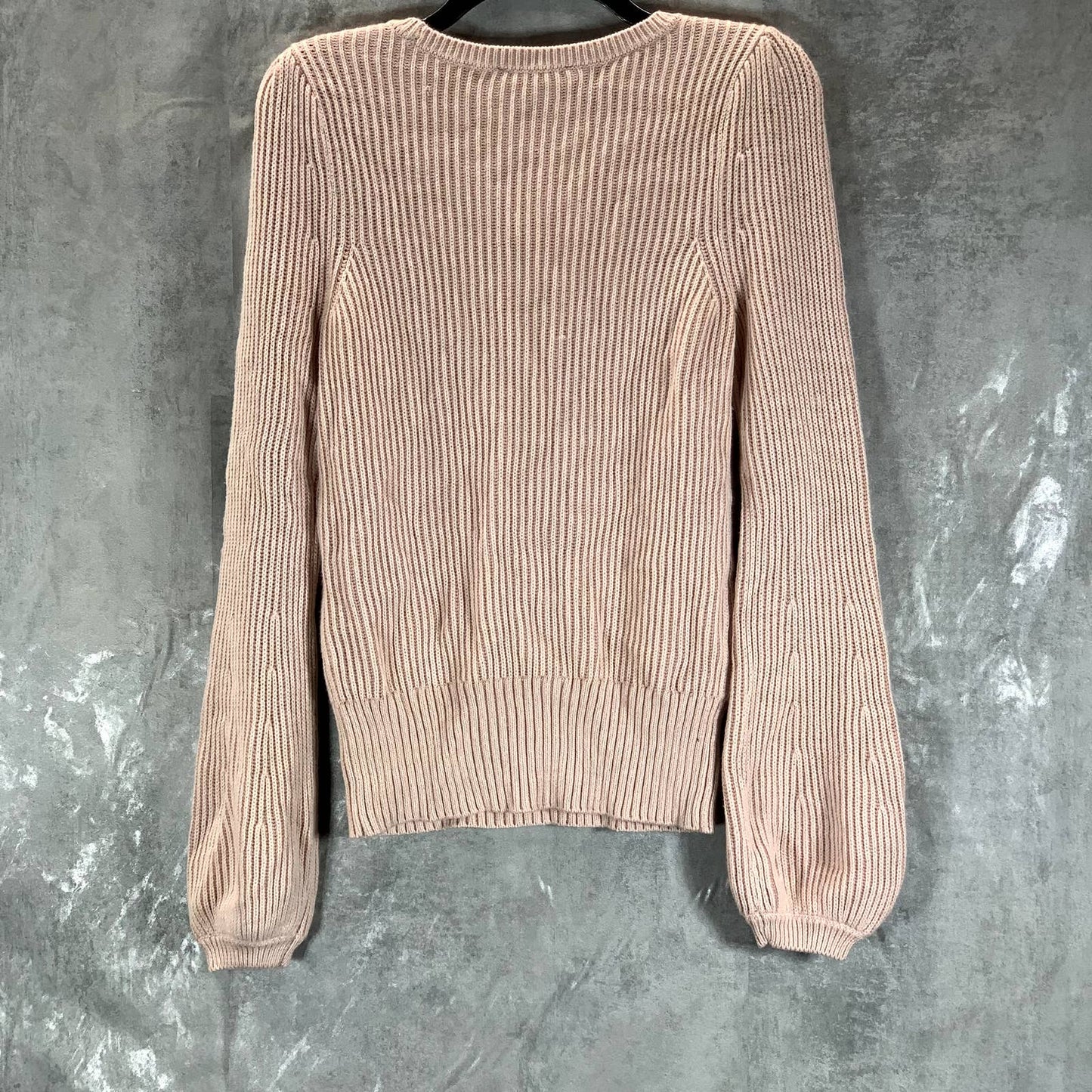 INC INTERNATIONAL CONCEPTS Women's Blush Embellished Ribbed Pullover Sweater SZS