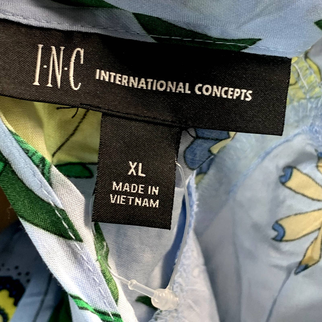 INC INTERNATIONAL CONCEPTS Women's Mabel Bouquet Ruffled Floral-Print Top SZ XL