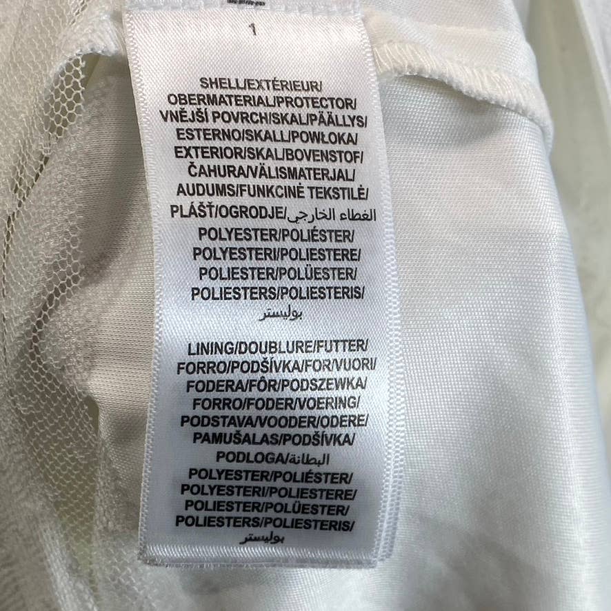 ADRIANNA PAPELL Women's Ivory Bead Embellished Off-The-Shoulder Dress SZ8