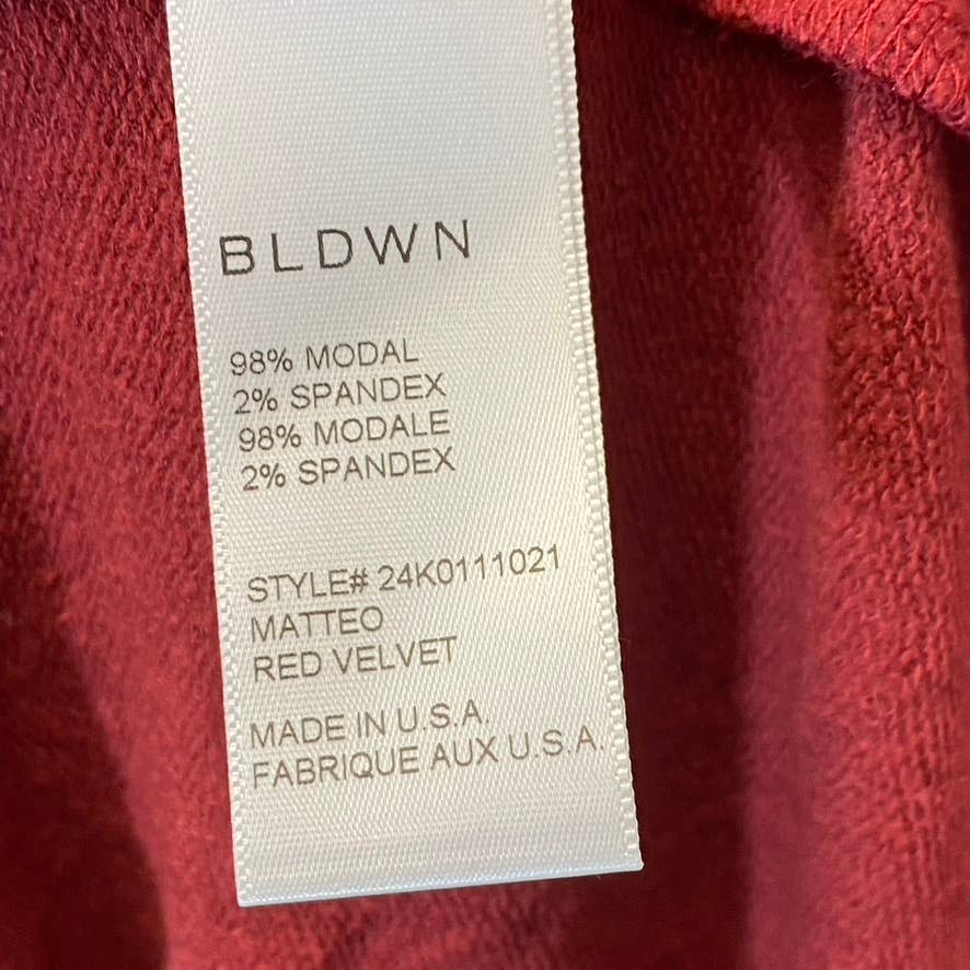 BLDWN Women's Red Crewneck Long Sleeve Pullover Sweater Mini Dress SZ XS