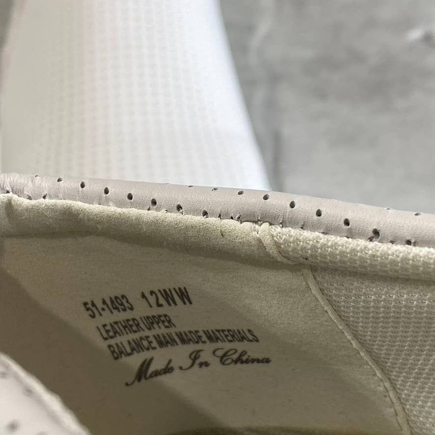 BELLA-VITA Women's Extra Wide White Leather Perforated Maribel Slip-On Sneakers