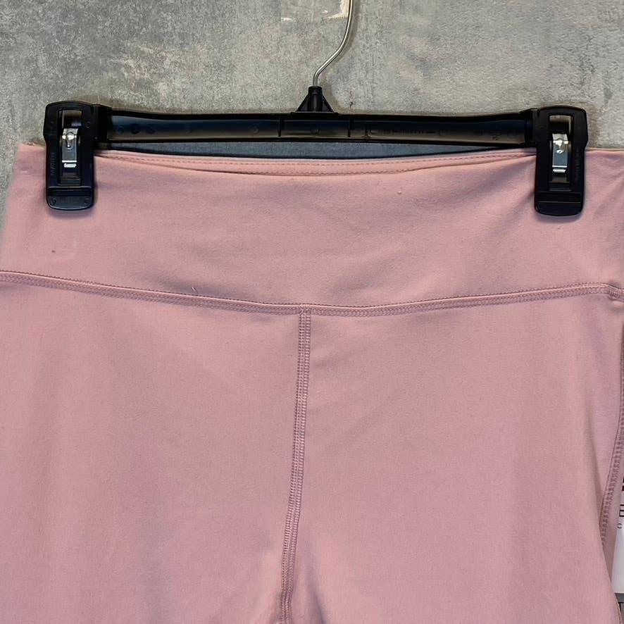 NINE WEST Women's Mauve Shadow Side Zip Stretch Active Pull-On Crop Leggings SZ M