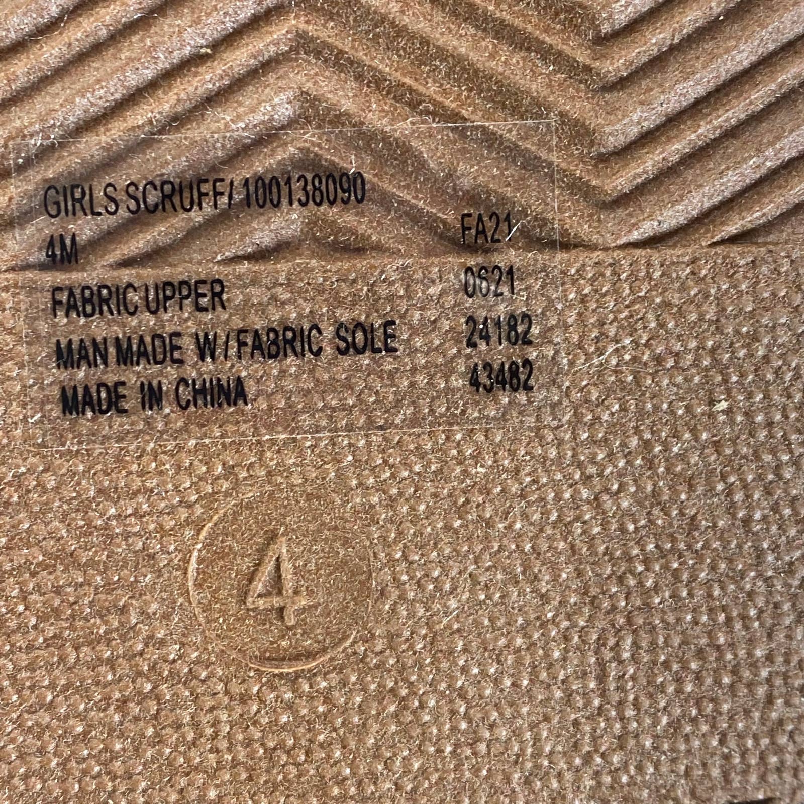 FINCH+ROBIN Girl's Chestnut Faux-Fur Round-Toe Slip-On Slippers SZ 4