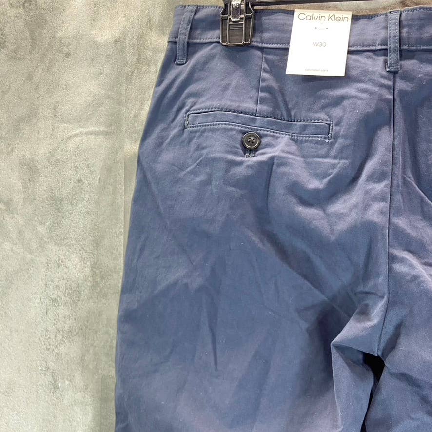 CALVIN KLEIN Men's Ink Slim-Fit Comfort Chino Shorts SZ 30