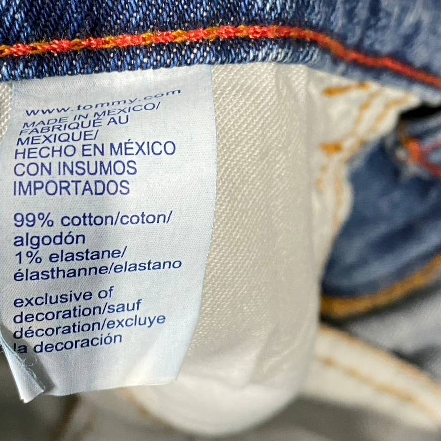 TOMMY JEANS Men's Light Wash Straight-Fit Stretch Jeans SZ 34X32