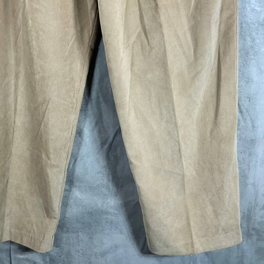 ALFRED DUNNER Women's Tan Classic-Fit Elastic Waistband Straight-Pants SZ 16