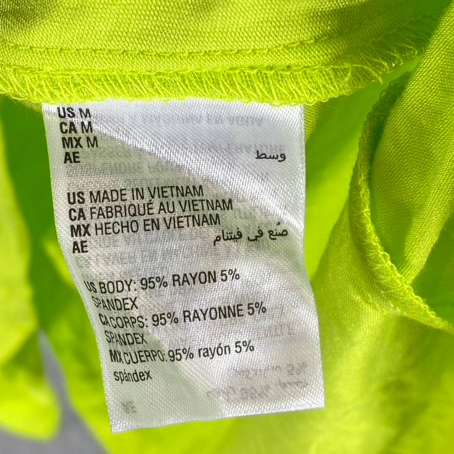 ZERINA AKERS FOR BAR III Women's Acid Lime Solid Knit Mock-Neck Mini Dress SZ M