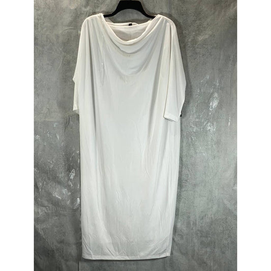 INC INTERNATIONAL Women's Washed White Convertible Knit A-Line Dress SZ XL