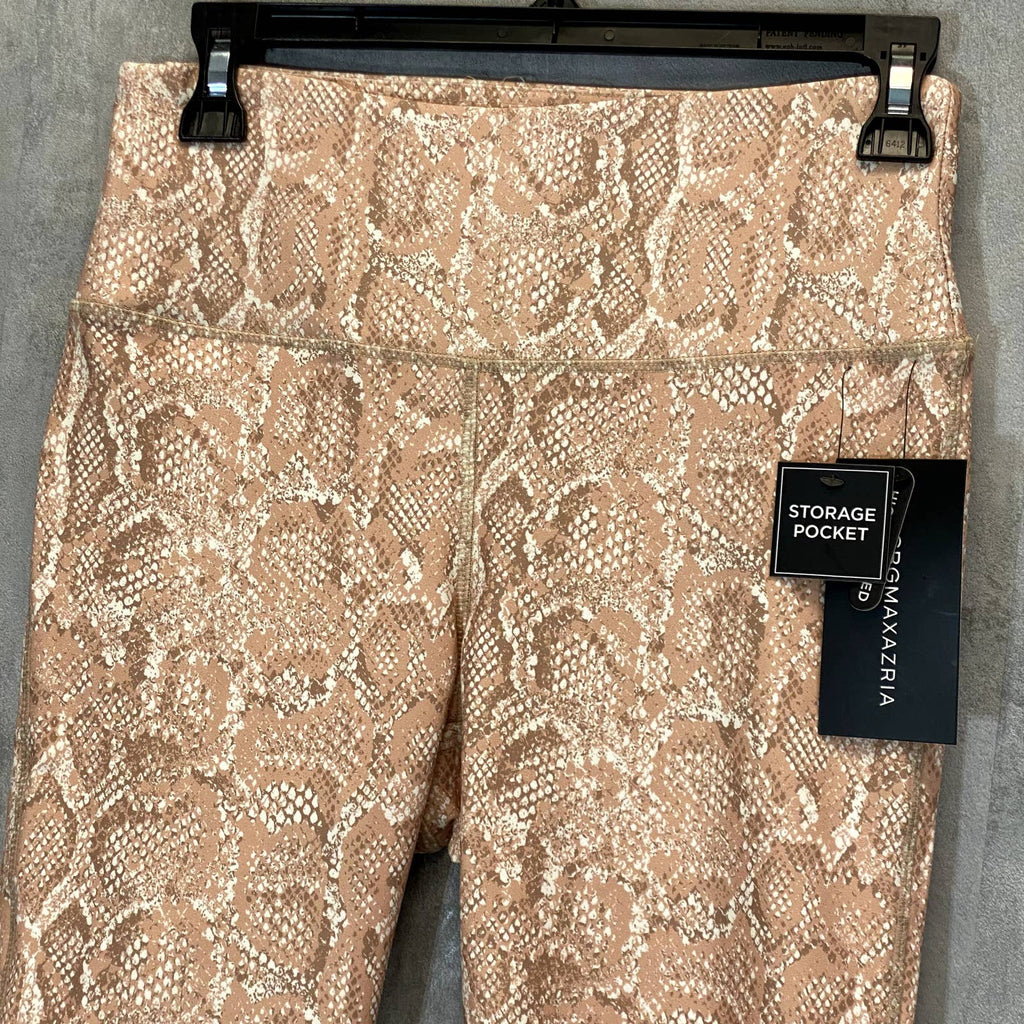 BCBMAXAZRIA Women's Pink Snake Print Stretch High-Rise Pull-On Ankle Leggings SZ M