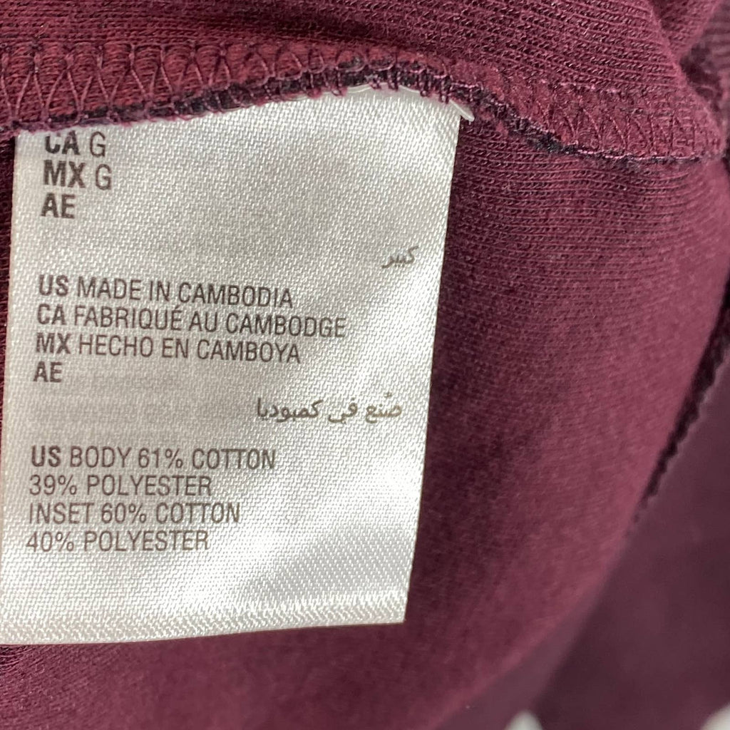 ALFANI Men's Port Heather Baseball Ottoman Quarter-Zip Stretch Sweatshirt SZ L