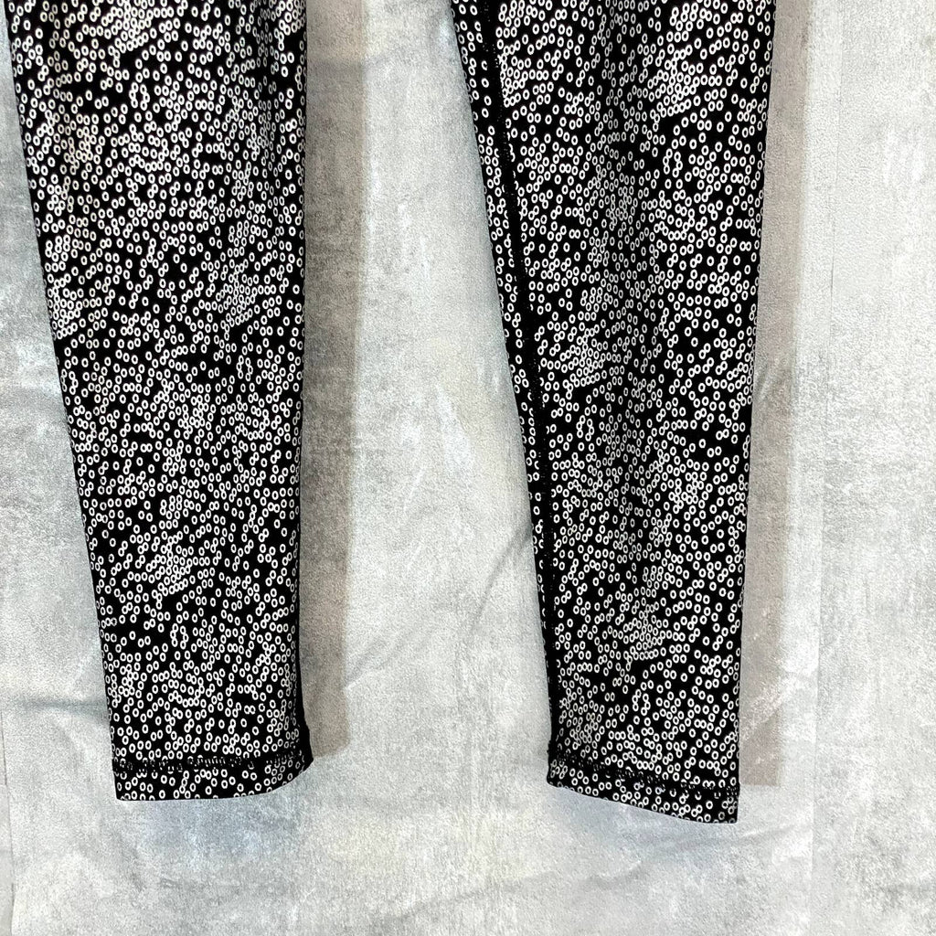 PRO-FIT Women's Silver Metallic Printed Lightweight High-Rise Pull-On Leggings SZ M
