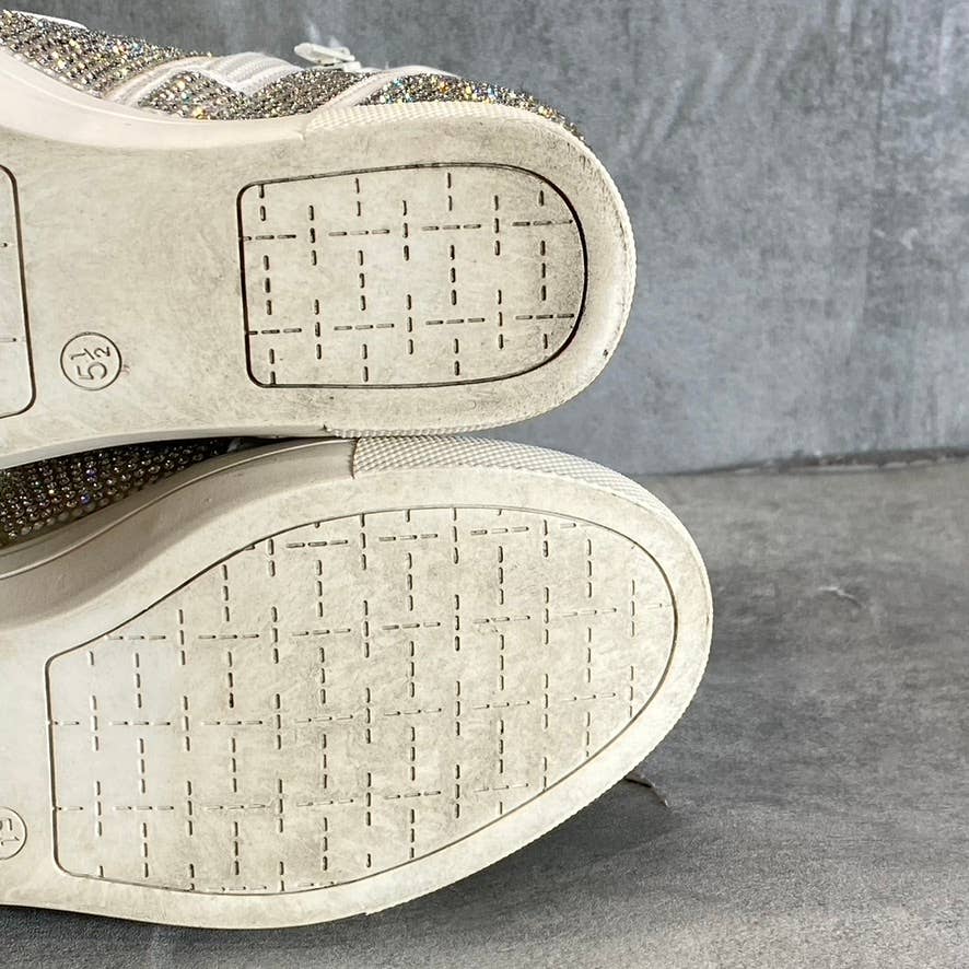 INC INTERNATIONAL CONCEPTS Women's Silver Rhinestone Embellished Debby Wedge