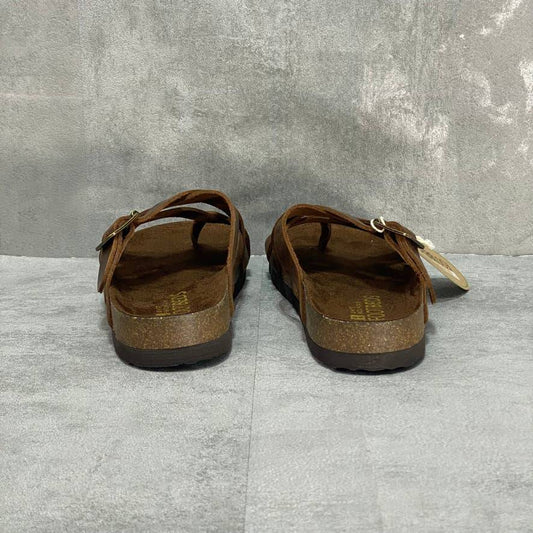 WHITE MOUNTAIN Brown Hobo Footbed Sandals SZ 5