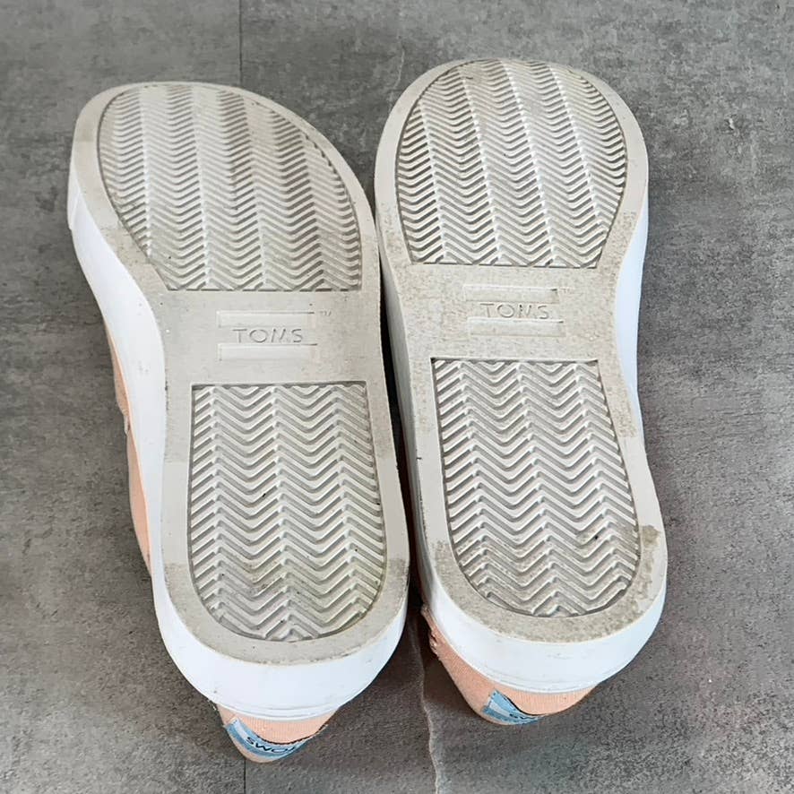 TOMS Women's Salmon Luca Canvas Wrapped Round-Toe Slip-On Sneakers SZ 9