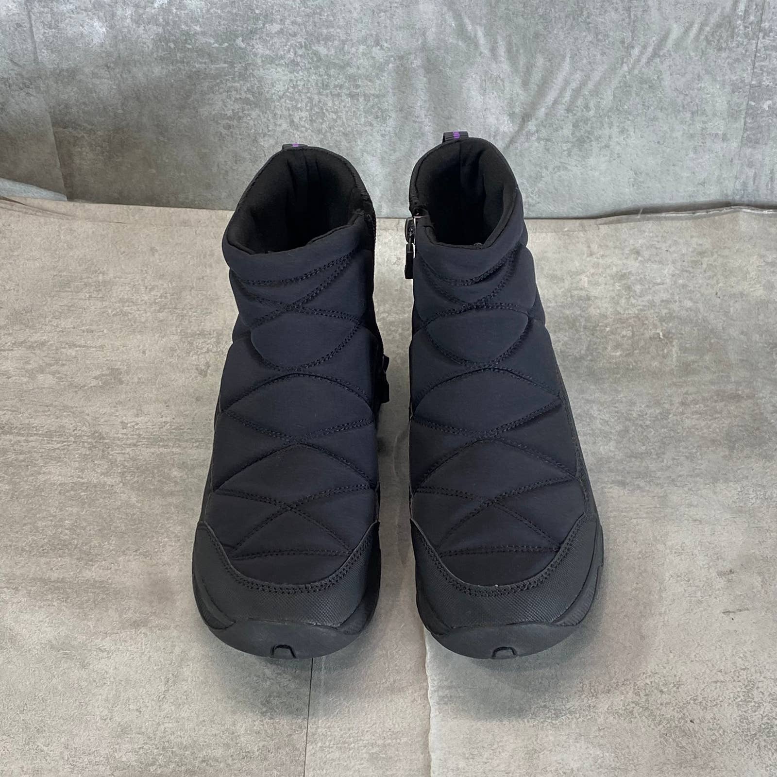 EASY SPIRIT Women's Black Fabric Tru Round-Toe Casual Cold Weather Booties SZ 6