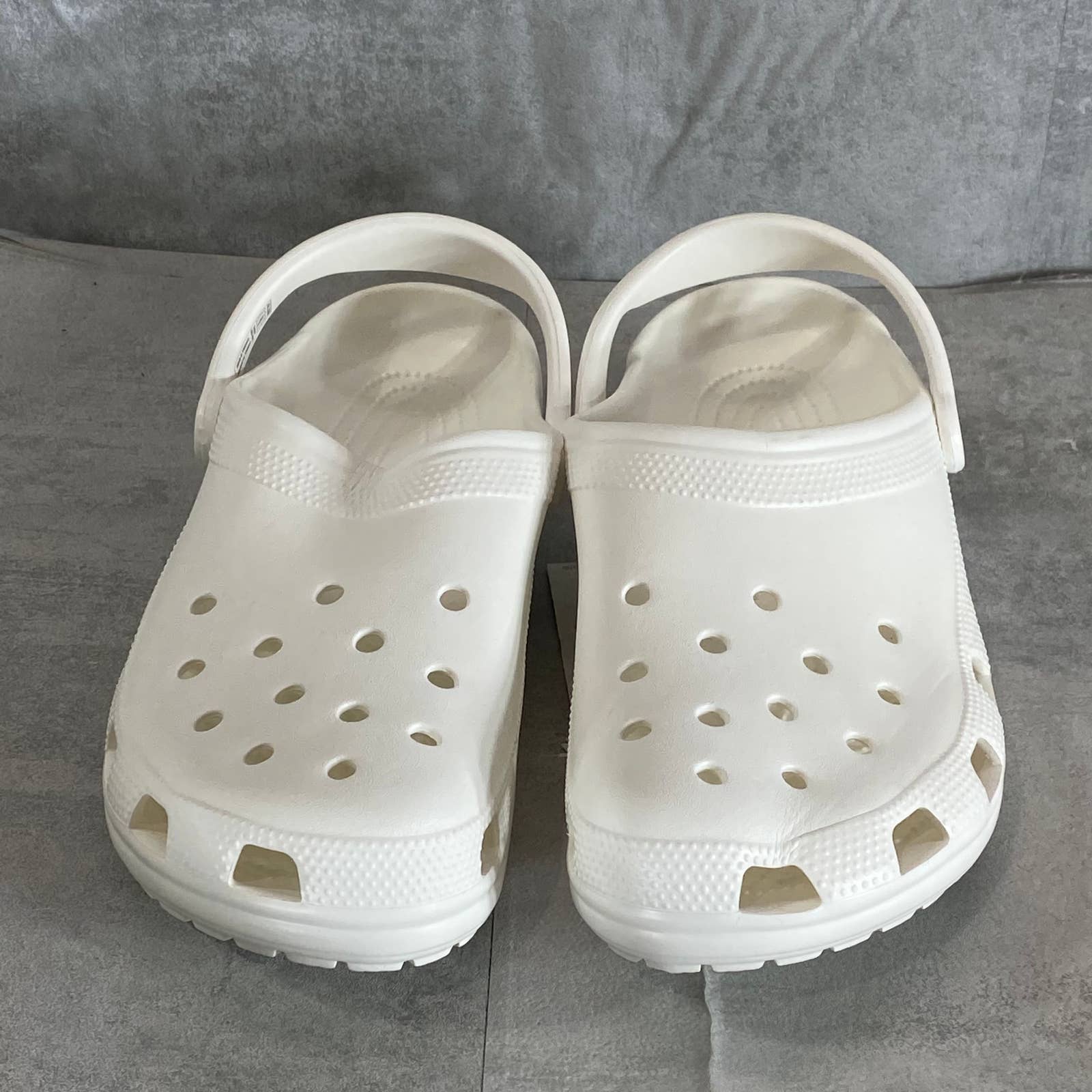 CROCS Unisex White Slip-On Heel Strap Lightweight Classic Clog Sandal SZ M10/W12