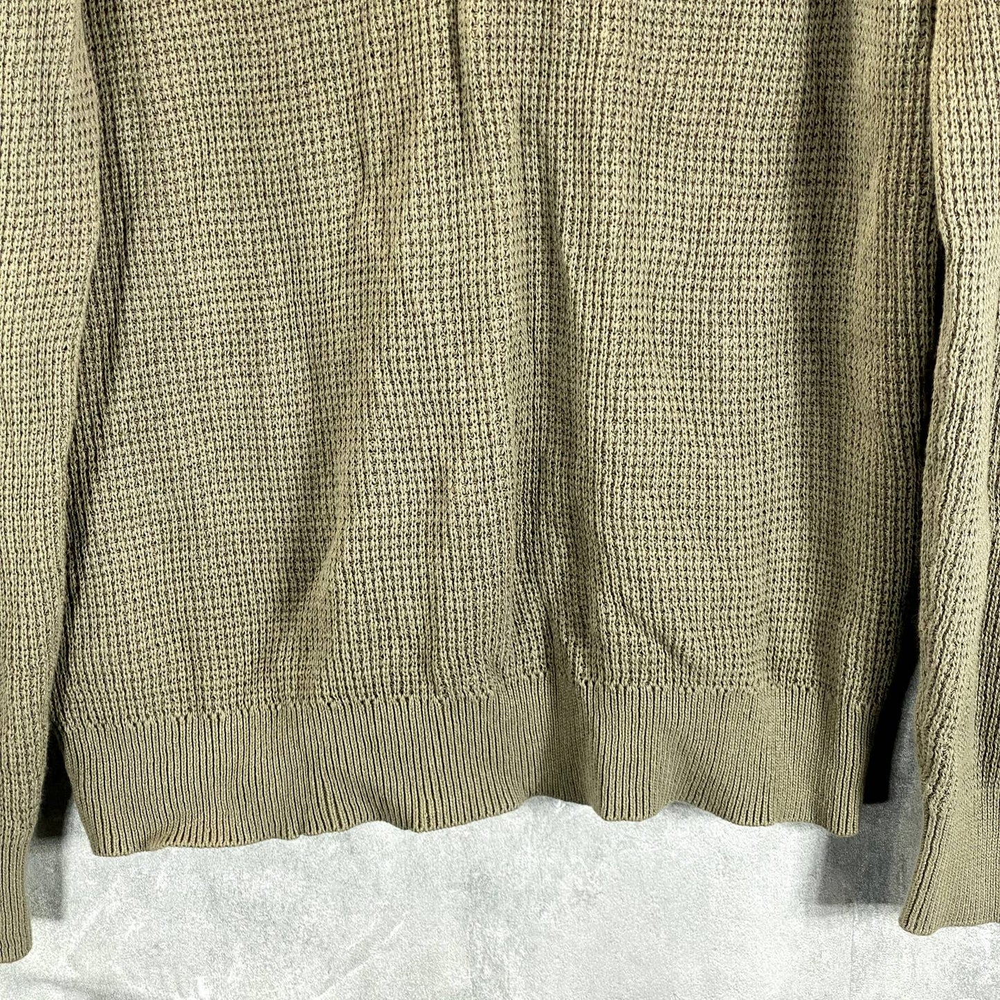 INC INTERNATIONAL Men's Green Tea Leaf Colorblocked Cotton Full-Zip Sweater SZ L