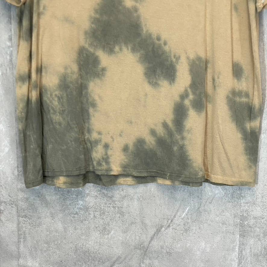 WST CST Women's Taupe Tie-Dye Crewneck Short Sleeve T-Shirt SZ S