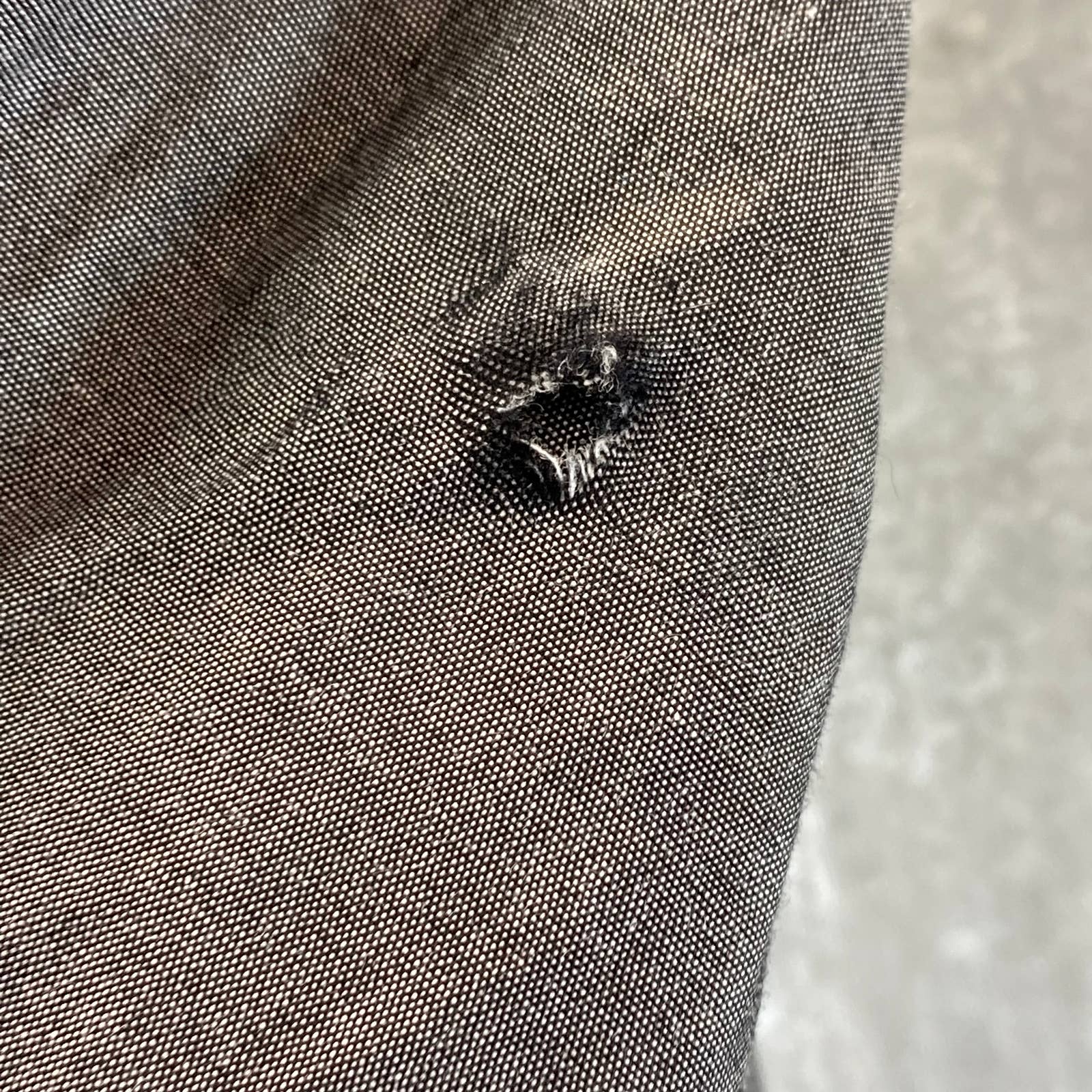 BAR III Men's Charcoal Chambray Slim-Fit Stretch Button-Up Long-Sleeve Shirt SZM