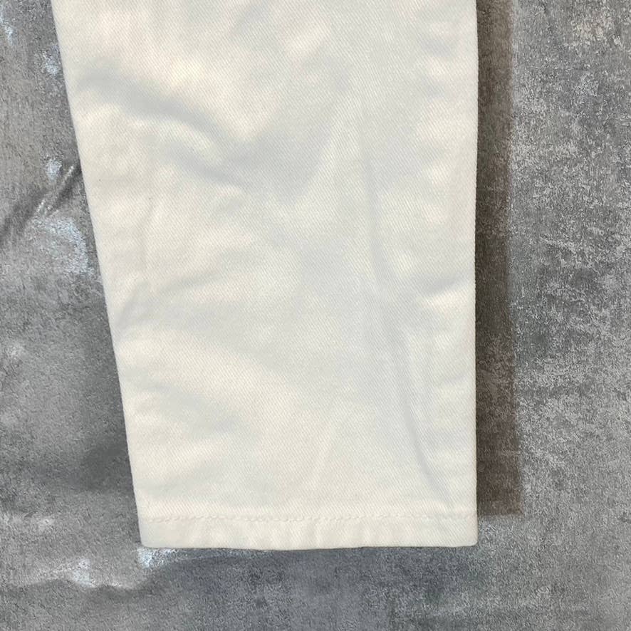 AFRM Women's White Luisa Distressed High-Rise Ankle Crop Skinny Denim Jeans SZ26