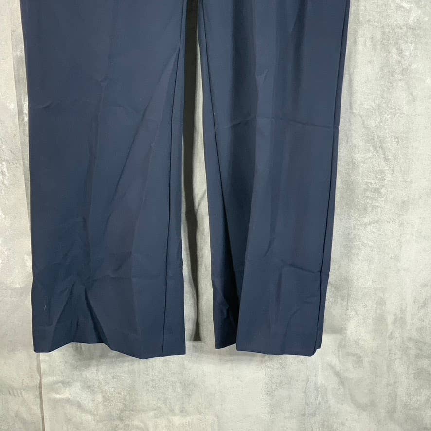 ALFANI Women's Modern Navy Mid-Rise Essential Curvy Straight Bootcut Pants SZ 8