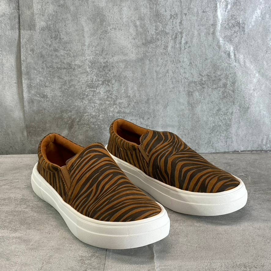 COCONUTS By MATISSE Women's Brown Tiger Stripe Molly Slip-On Shoes SZ 7