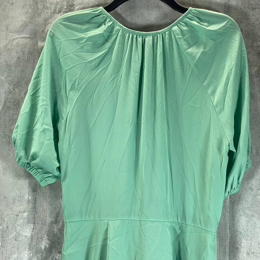 ALFANI Women's Fresh Spring Tie-Front Keyhole Elbow-Sleeve Midi Dress SZ M