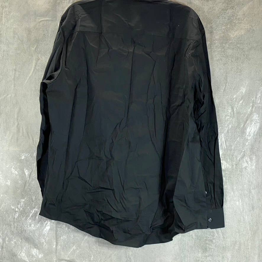 ALFANI Men's Black Slim-Fit Performance Stretch Solid Button-Up Dress Shirt SZXL