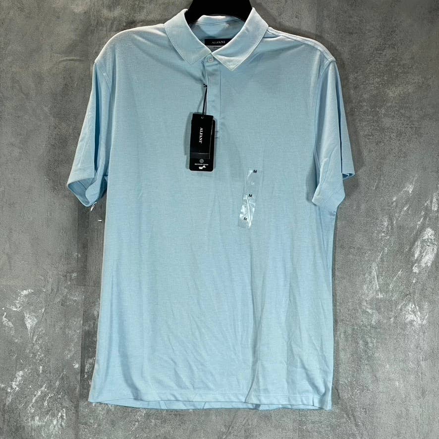 ALFANI Men's Sweet Seafoam Alfatech Stretch Solid Short-Sleeve Polo Shirt SZ M