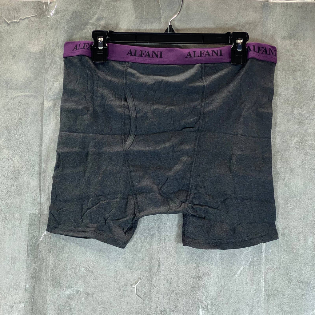 ALFANI Men's Charcoal 5-Pk Moisture-Wicking Contrast Waistband Boxer Briefs SZXL