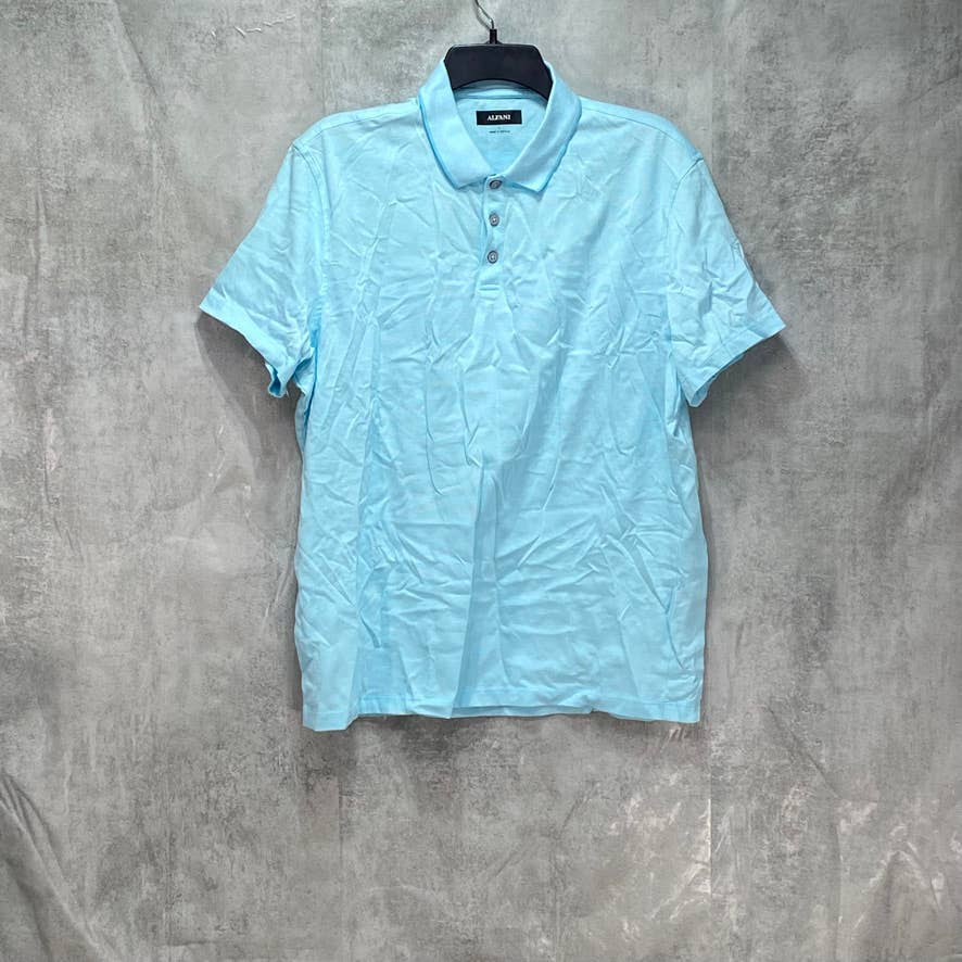 ALFANI Aqua Stretch Short Sleeve Polo Shirt SZ L