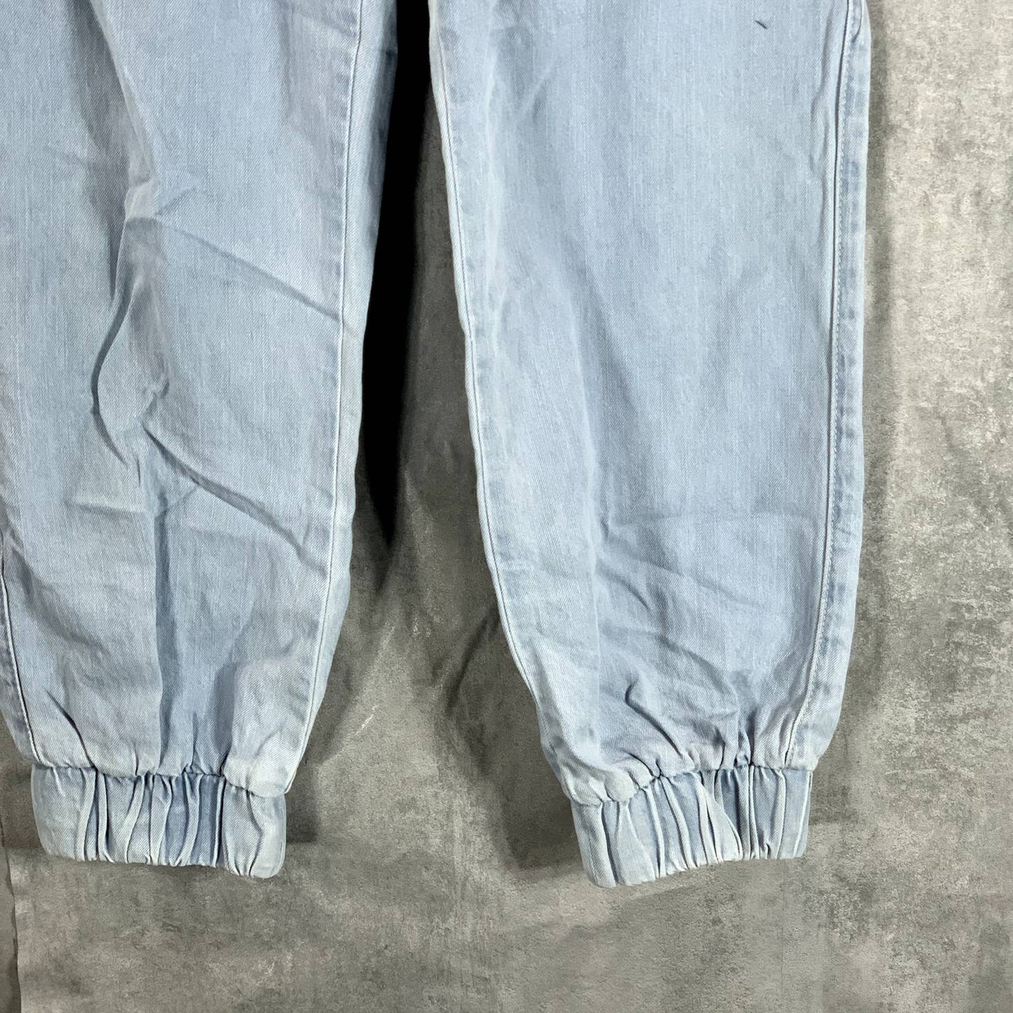 INDIGO REIN Juniors' Light Blue Denim High-Rise Pull-On Jogger Pants SZ M