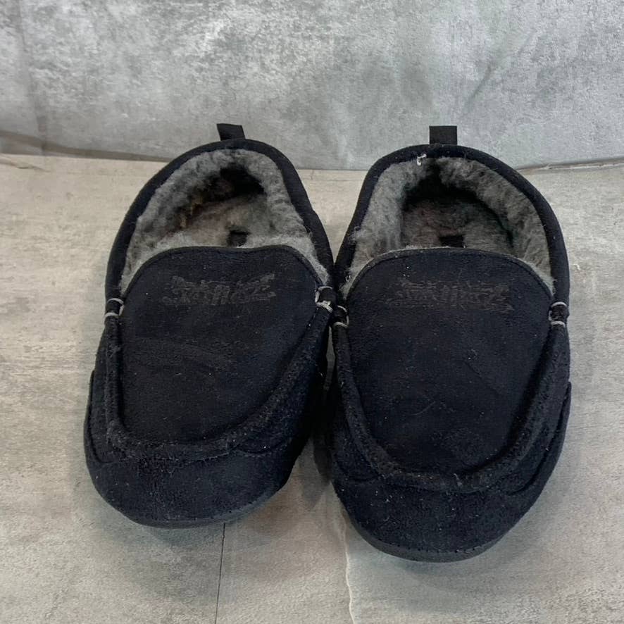LEVI'S Men's Black Harlin 2 Microsuede Faux-Fur Venetian Slippers SZ M(8-9)