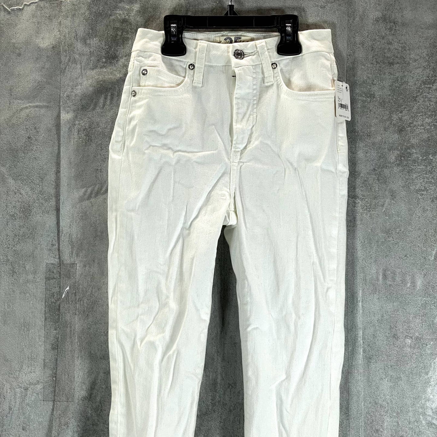 FREE PEOPLE Women's Lily White Montana High-Rise Skinny Jeans SZ 25