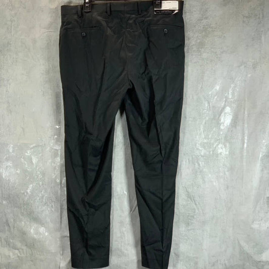 MARC NEW YORK Men's Black Modern-Fit Stretch Flat Front Suit Pants SZ 35X30
