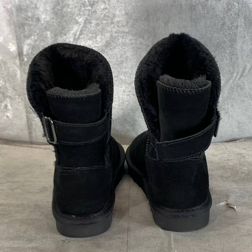 STYLE & CO Women's Black Teenyy Cold-Weather Faux-Fur Spilt-Shaft Boots SZ 5