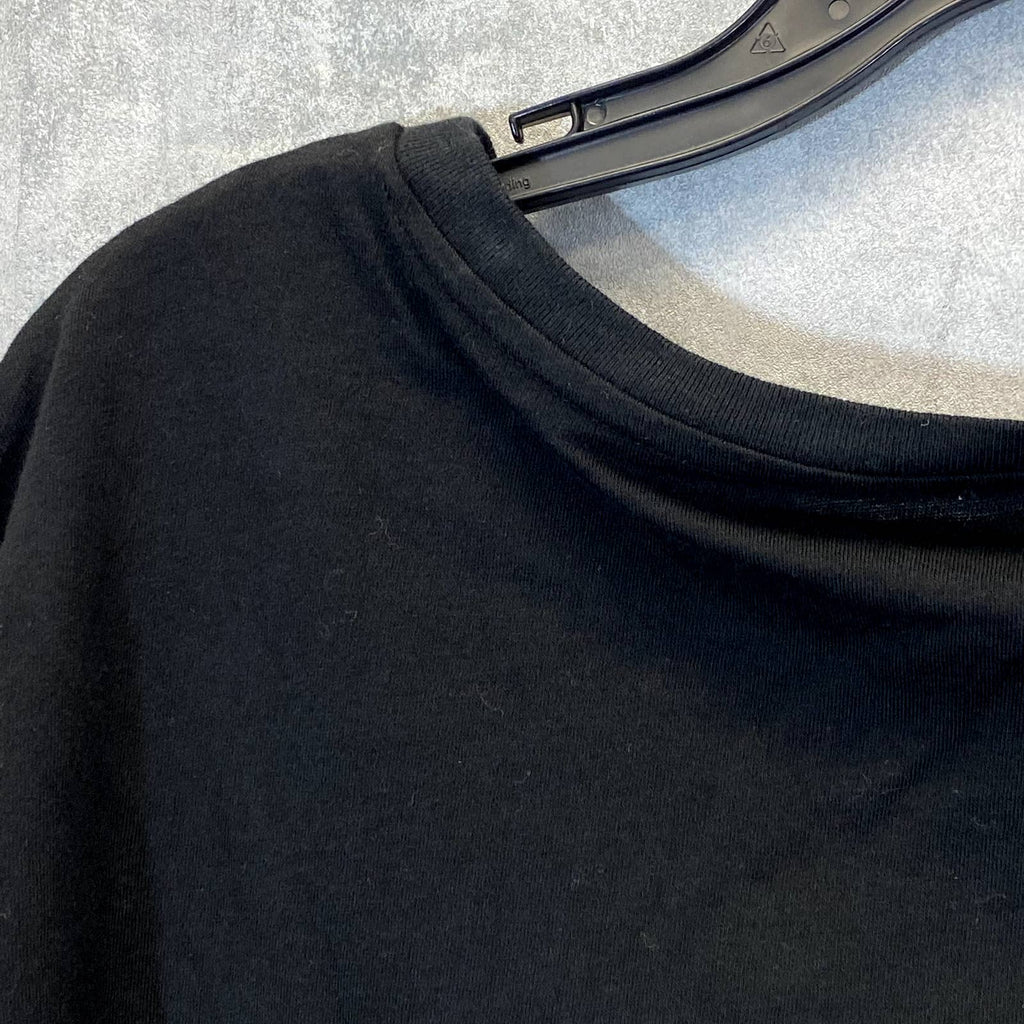 BP. Women's Black Justin Changes Bieber Graphic Crewneck Crop Short Sleeve Tee SZ M