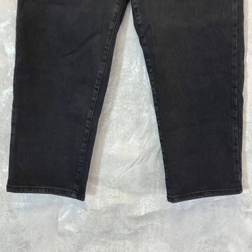 STYLE & CO Women's Petite Washed Black High-Rise Vintage Classic Straight Mom Jeans SZ 10P