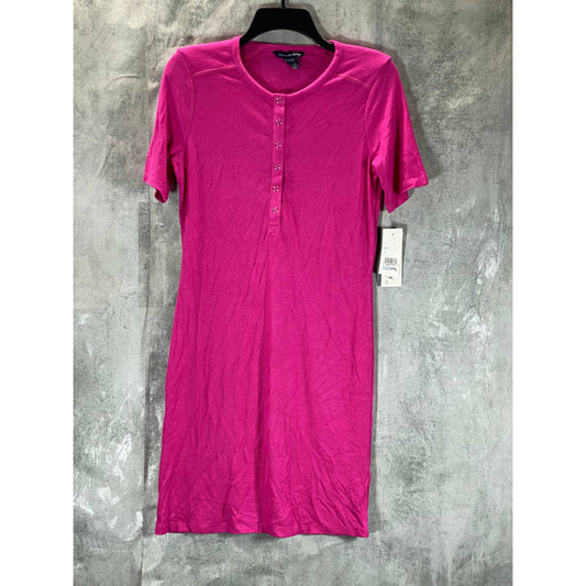 FRENCH CONNECTION Women's Wild Rosa Paze Ribbed Jersey Bodycon Mini Dress SZ 8