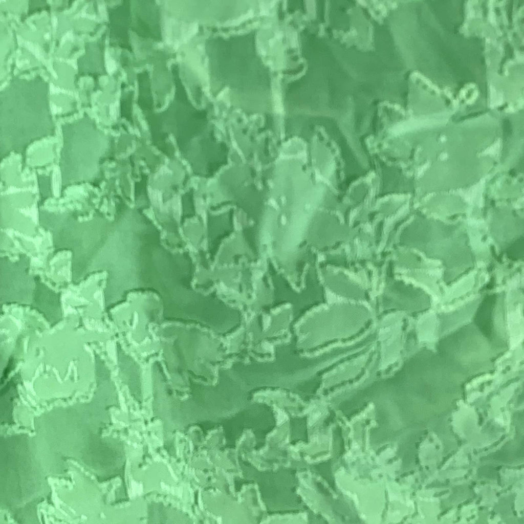 VINCE CAMUTO Women's Aloe Green Crewneck Textured Puff-Sleeve Jacquard Top SZ M