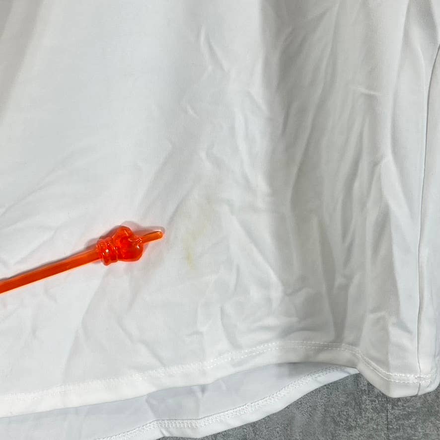 BAR III Women's Plus Blanc V-Neck Seamed Short-Sleeve Top SZ 2X