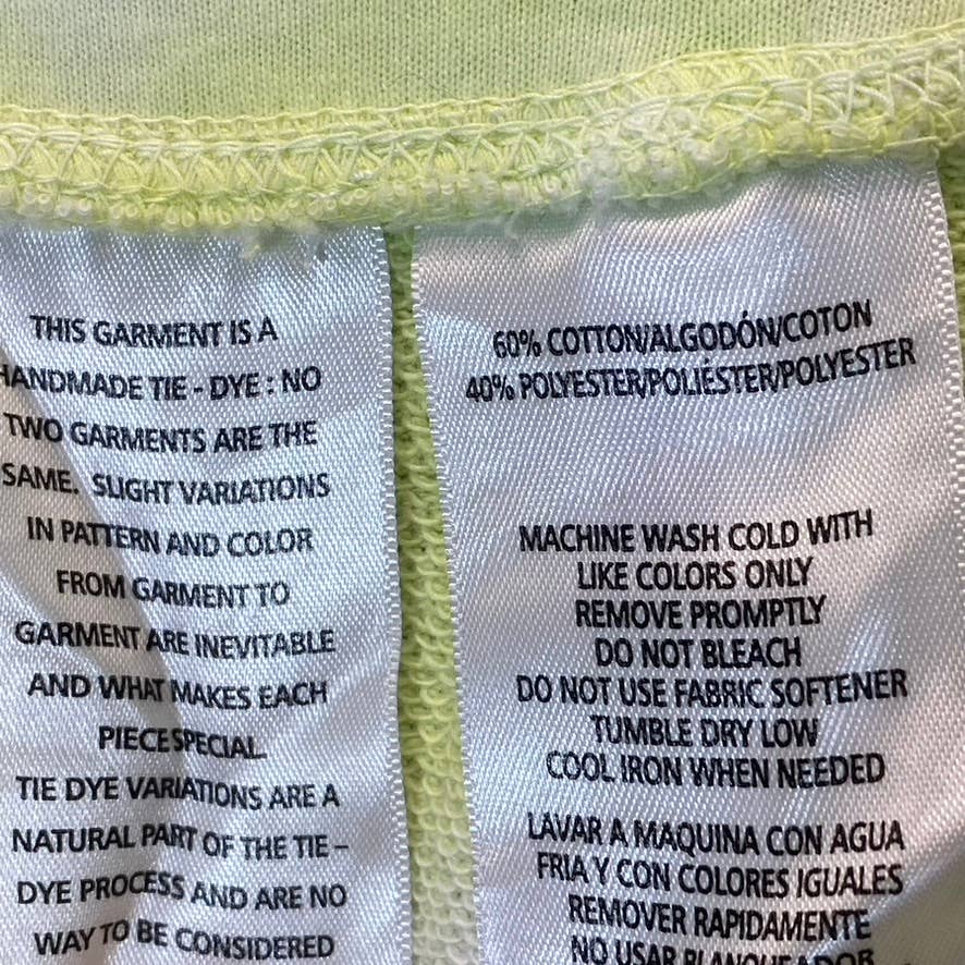 CALVIN KLEIN Women's Yellow Sunburst Tie-Dye Pull-On Drawstring Jogger Pants SZ L