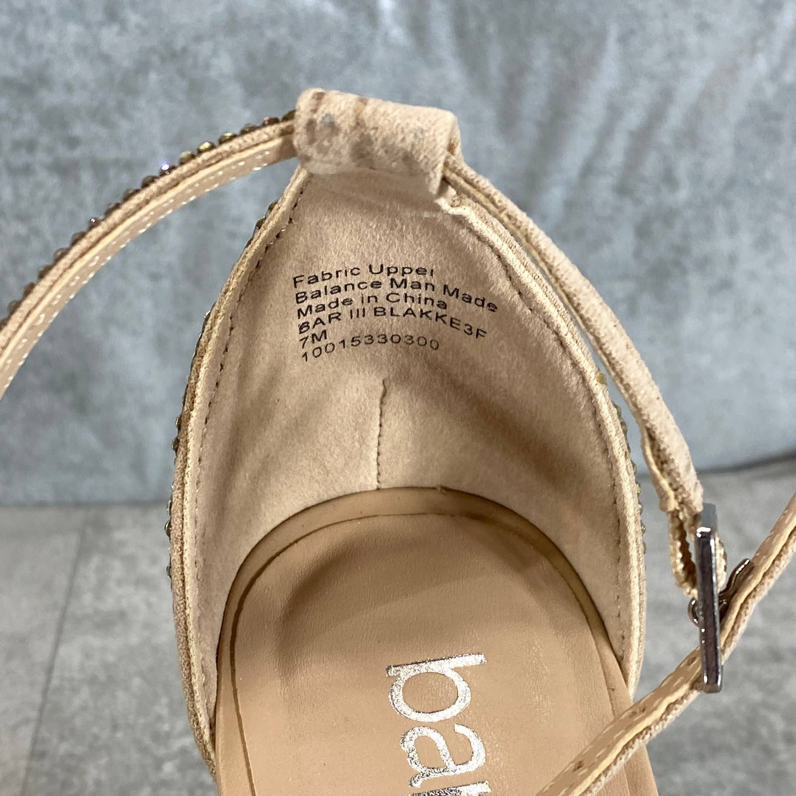 BAR III Women's Silver Bling Rhinestone Blakke Square-Toe Sandals SZ 7