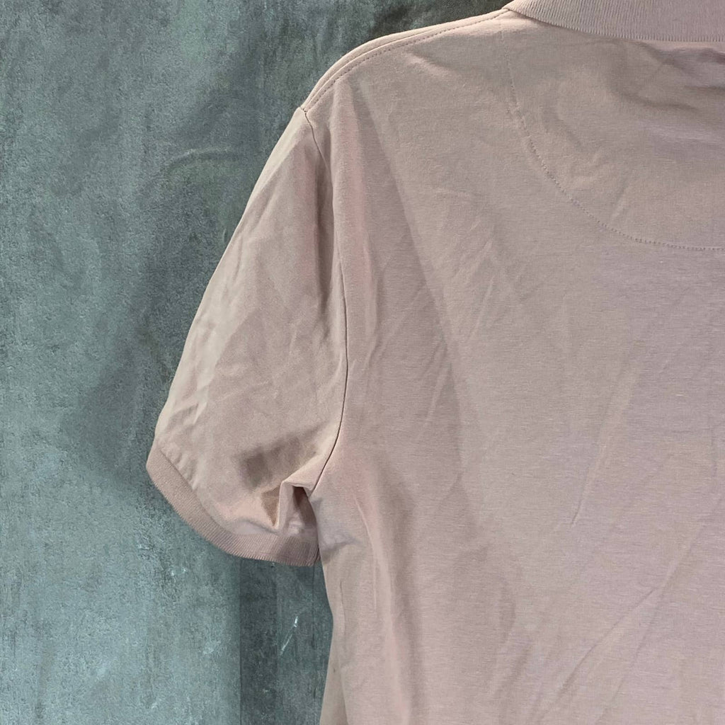 DKNY Men's Dusty Pink Essential Classic-Fit Short-Sleeve Polo Shirt SZ S