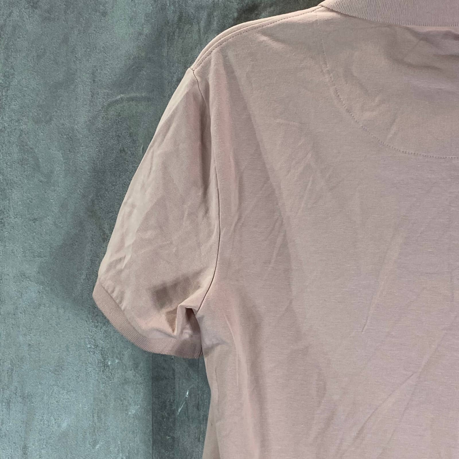 DKNY Men's Dusty Pink Essential Classic-Fit Short-Sleeve Polo Shirt SZ S